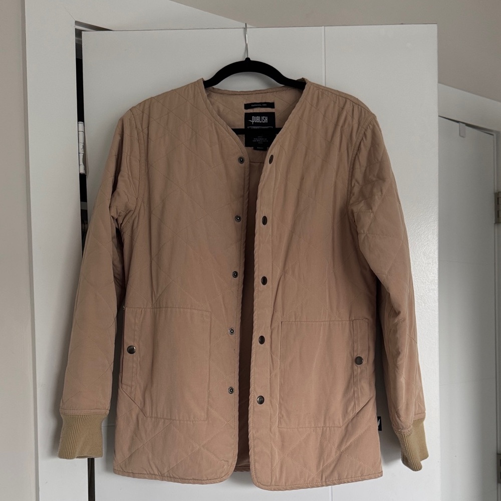 Publish Beige Quilted Shirt Jacket